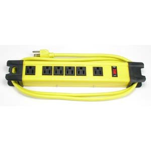 Otimo 6Ft Heavy Duty Metal Case Power Strip, 4 + 2 Power Supply