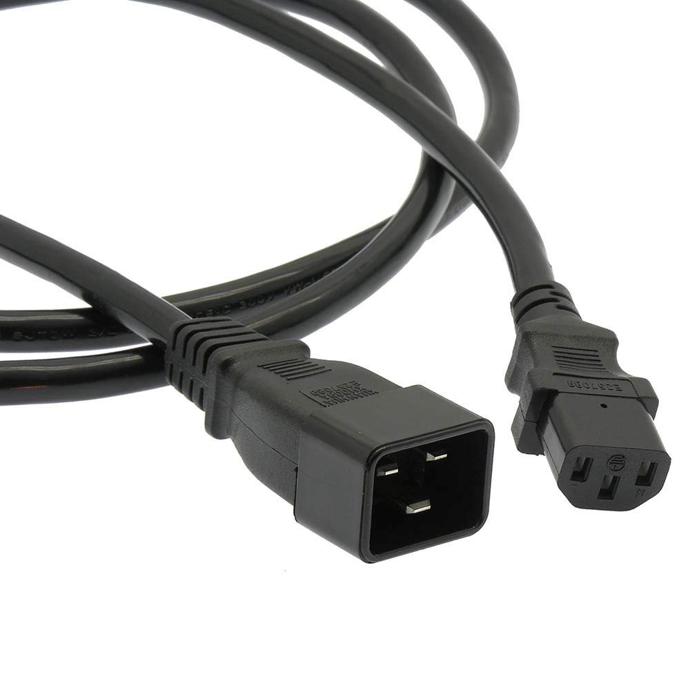 Otimo 4 Ft Power Cord C20 to C13 Black/ SJT 14/3