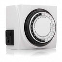 Otimo 3 Prong Dual Outlet 24 Hour Mechanical Timer Switch