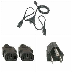 Otimo 6Ft PC Y Power Cord 5-15P to C-13 Black SJT 18/3