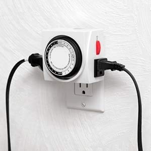 Otimo 3 Prong Dual Outlet 24 Hour Mechanical Timer Switch