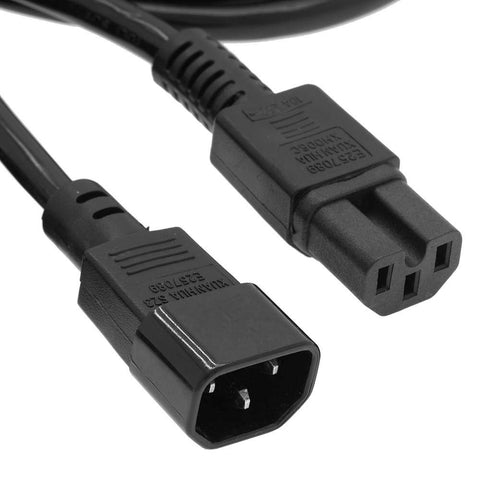 Otimo 10 Ft Power Cord C14 to C15 Black/ SJT 14/3