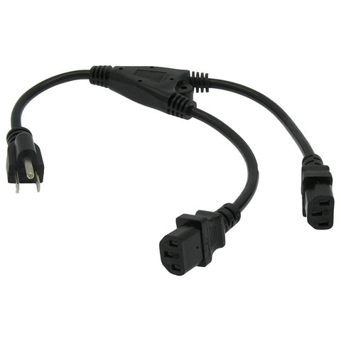 Otimo 1.5Ft 18AWG NEMA 5-15P to IEC C-13 Y Power Cord