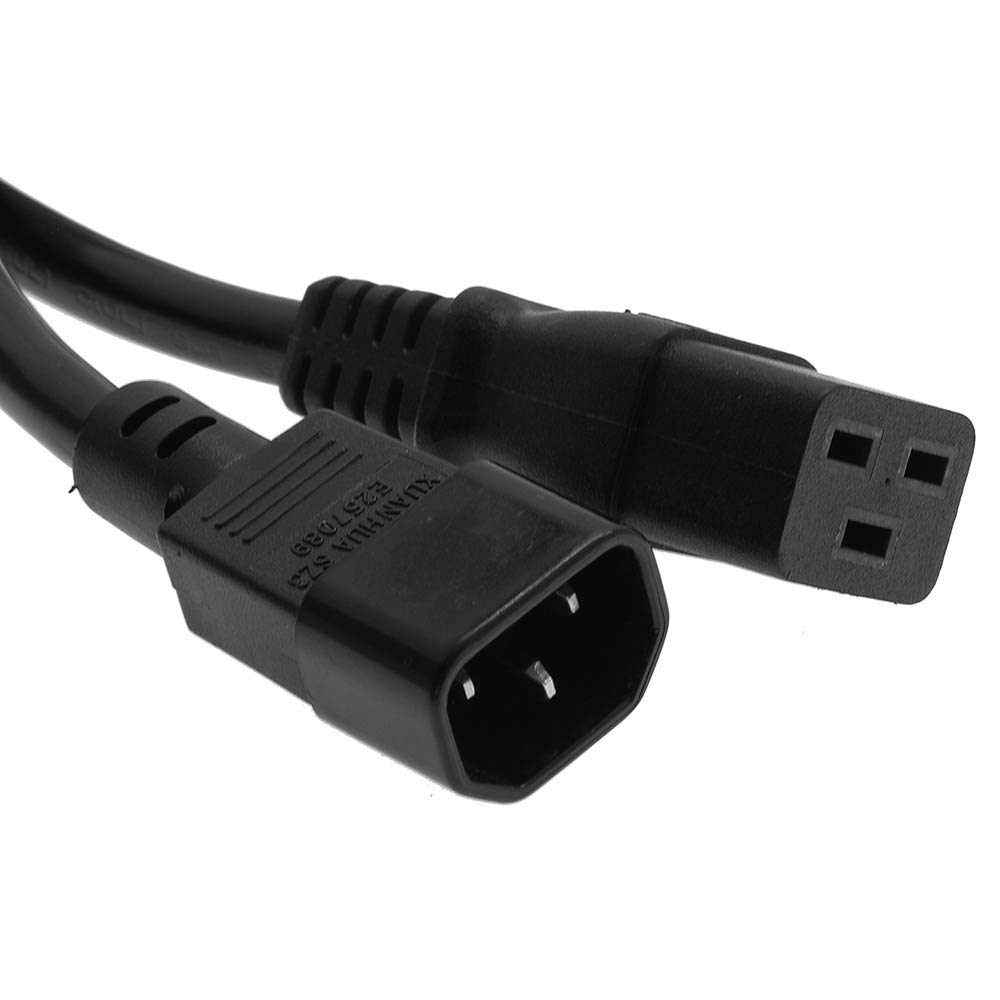 Otimo 6 Ft Power Cord C14 to C19 Black/ SJT 14/3