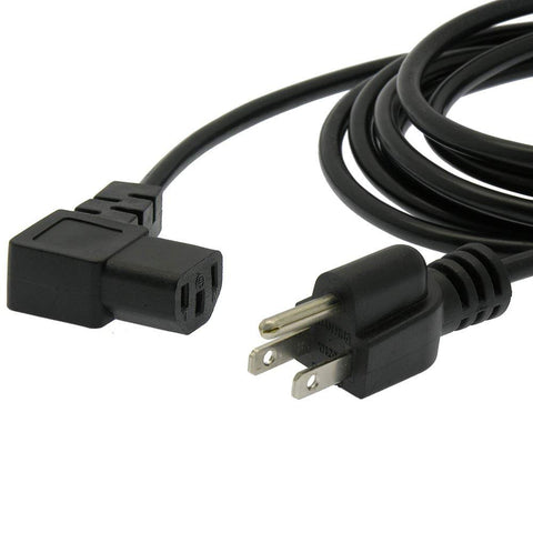 Otimo 1 Ft Computer Power Cord 5-15P to C-13 Right Angle Black / SVT 18/3