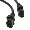 Otimo (10 Pack) 1.5 Ft Y Power Cord 5-15P to C-13 Black SJT 18/3