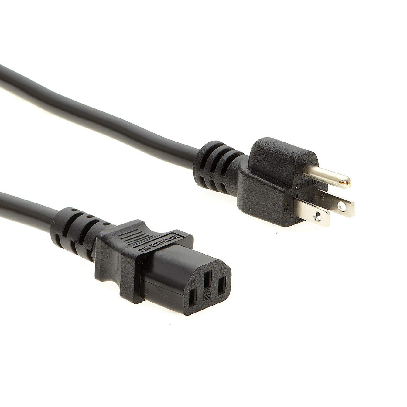 Otimo 15Ft 16AWG NEMA 5-15P to IEC C-13 Black Computer Power Cord