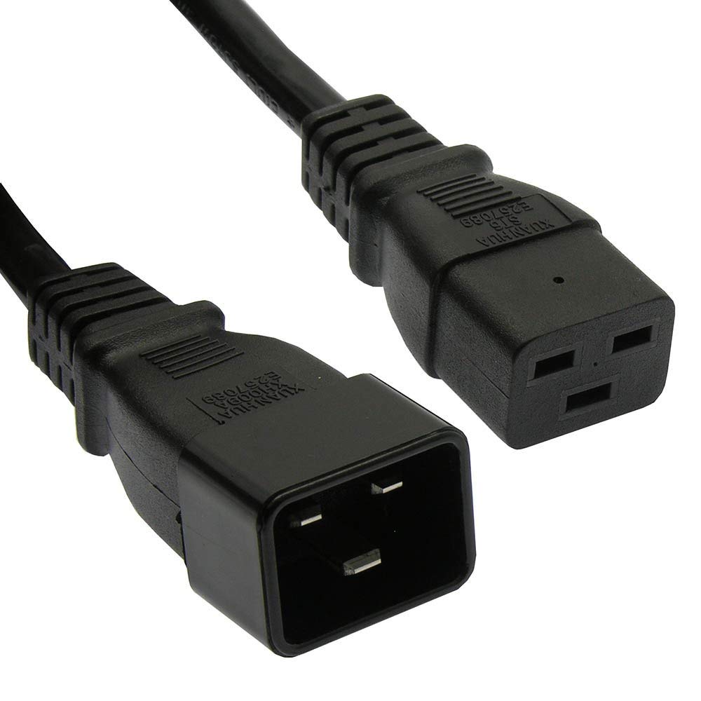 Otimo 10 Ft Power Cord C19 to C20 Black/ SJT 14/3