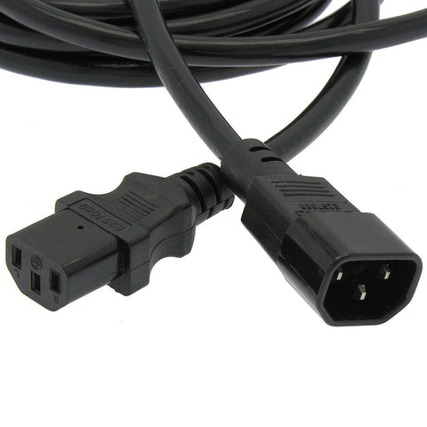 Otimo 1 Ft Power Extension Cord C13 to C14 Black /SJT 16/3