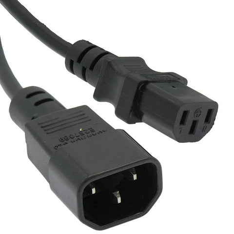 Otimo 1 Ft Power Extension Cord C13 to C14 Black /SVT 18/3