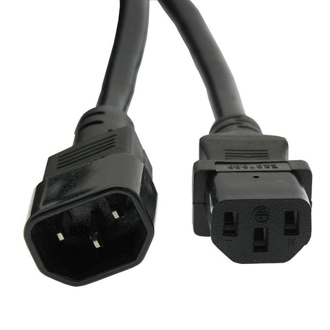 Otimo Power Extension Cord C13 to C14 Black/SJT 14/3