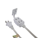 Otimo 12Ft 3-Outlet Power Extension Cord White 16AWG/2