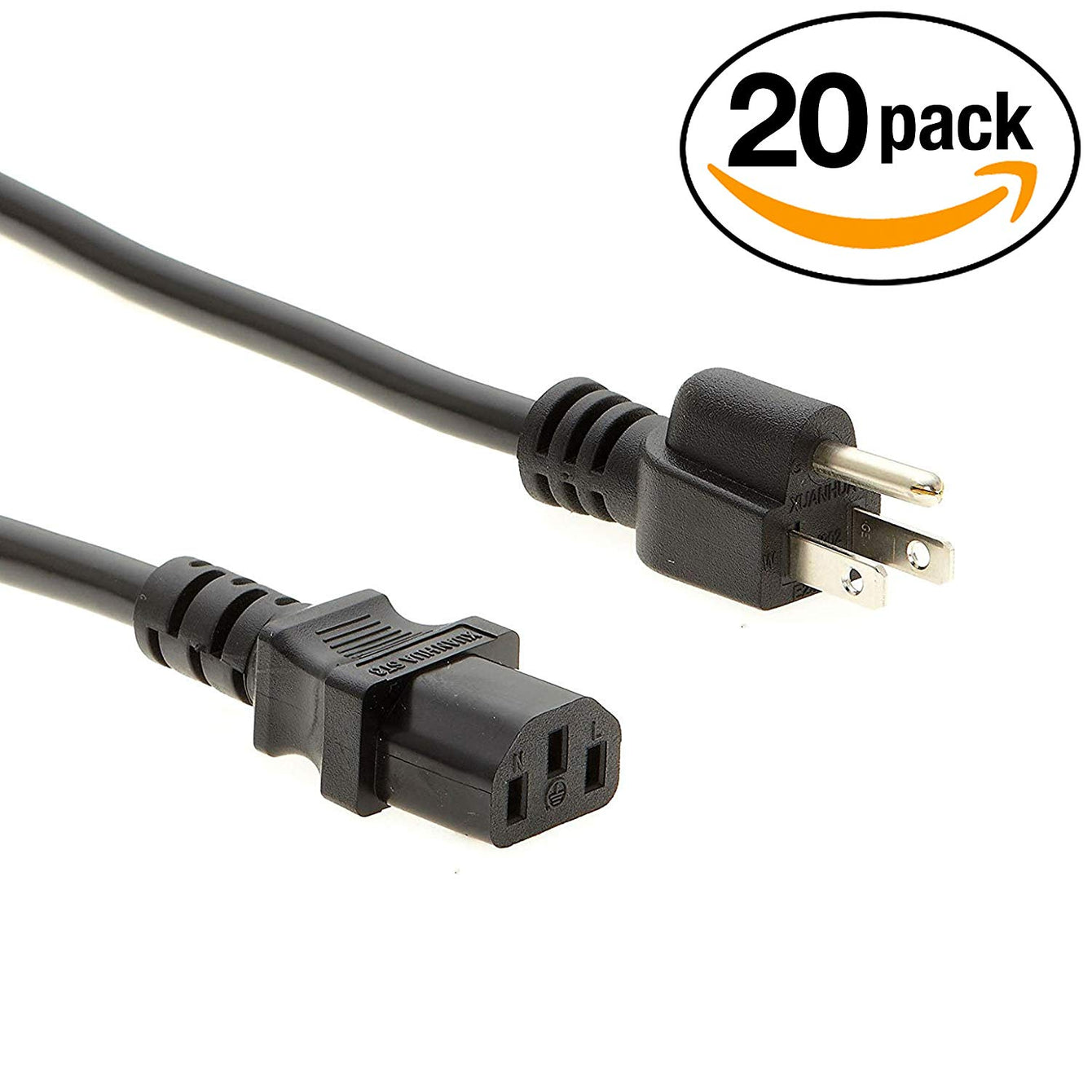 Otimo 3Ft 16AWG NEMA 5-15P to IEC C-13 Black Computer Power Cord