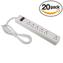 Otimo (20 Pack) 3 Ft 6-Outlet Perpendicular Power Strip 90j