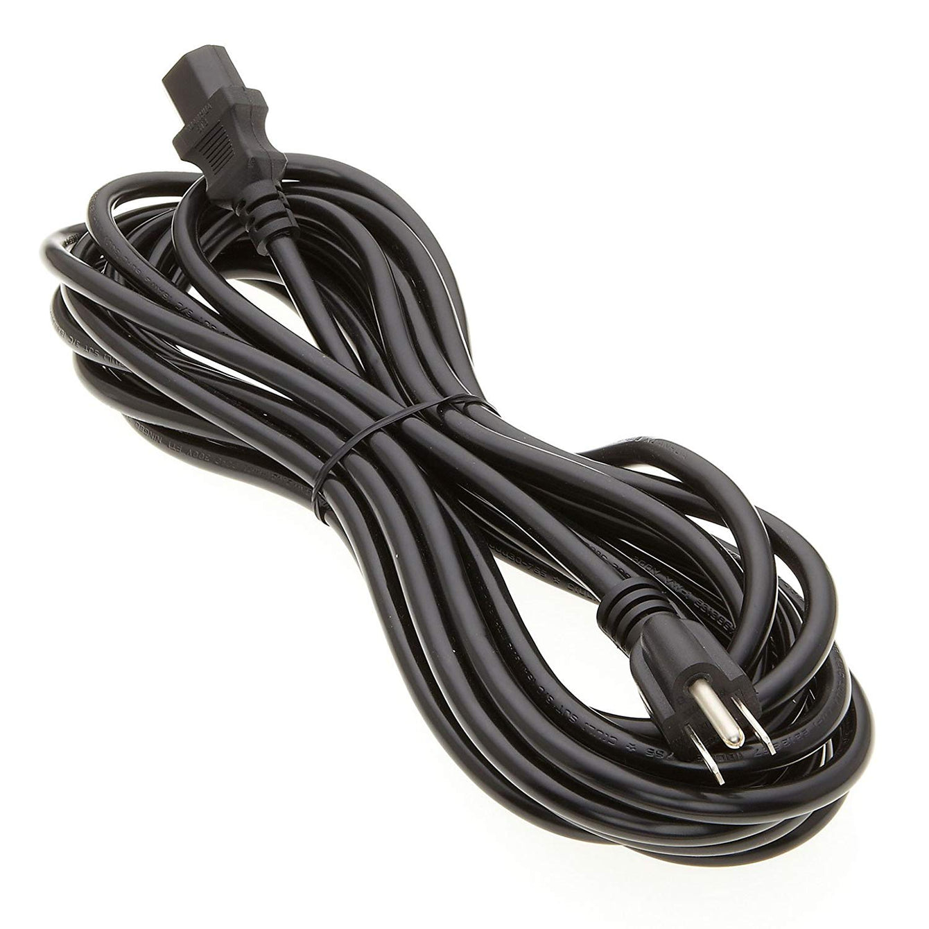 Otimo 25Ft 16AWG NEMA 5-15P to IEC C-13 Black Computer Power Cord