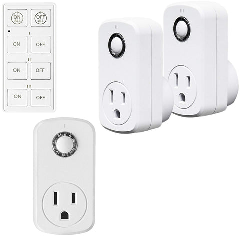 Otimo (3 Pack) Wireless Remote Control Outlet Electrical Power Socket Switch