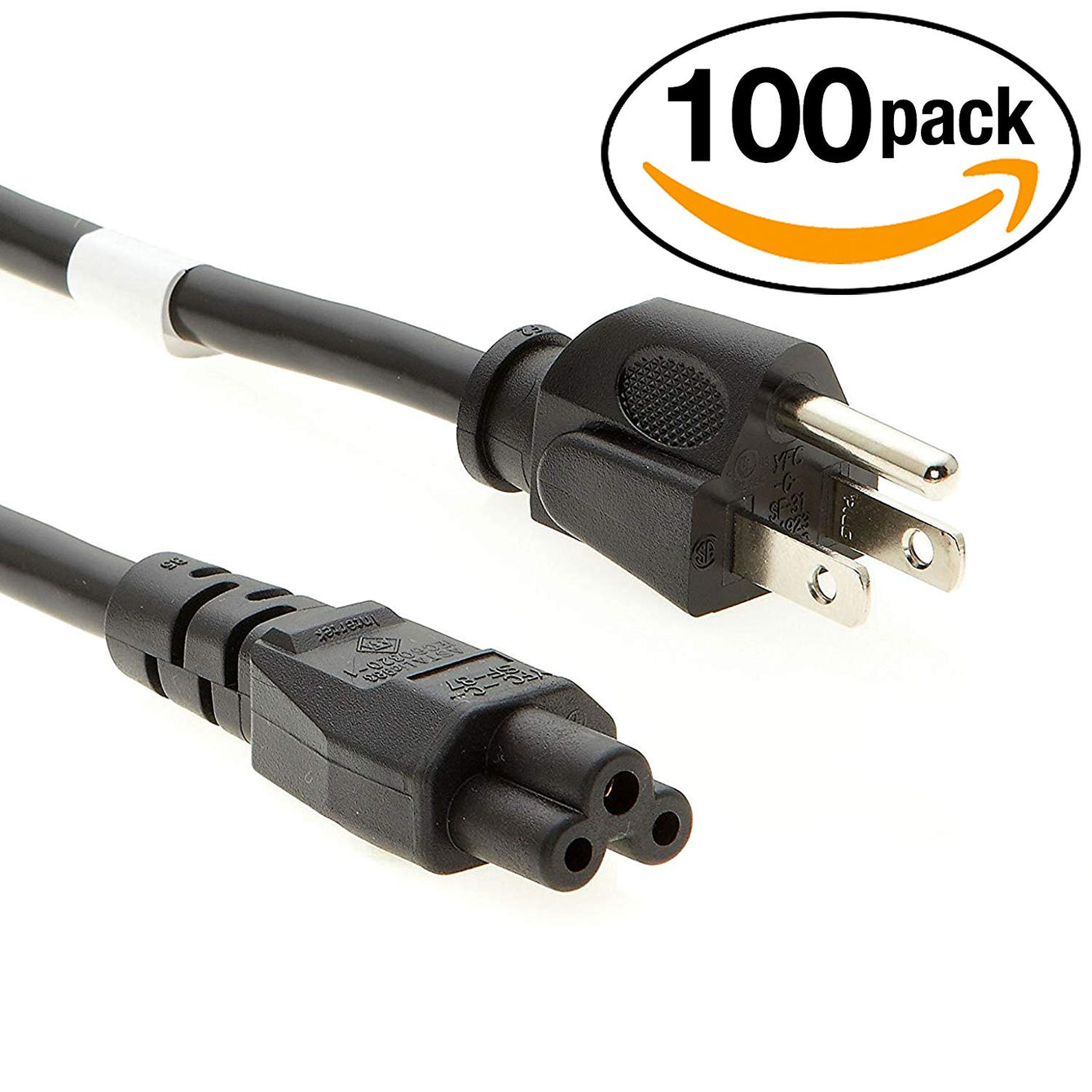 Otimo (100 Pack) 6Ft Computer Power Cord Black - SJT 18/3