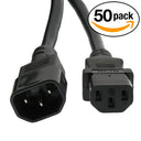 Otimo Power Extension Cord C13 to C14 Black/SJT 14/3