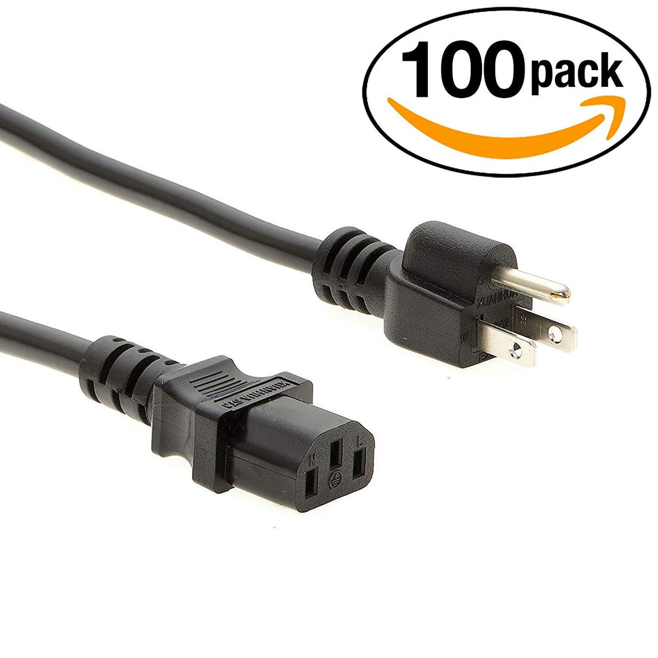 Otimo 3Ft 16AWG NEMA 5-15P to IEC C-13 Black Computer Power Cord