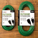 Otimo 50 ft 16/3 Outdoor Heavy Duty Extension Cord - 3 Prong Extension Cord, Green