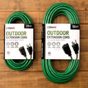 Otimo 25 ft 16/3 Outdoor Heavy Duty Extension Cord - 3 Prong Extension Cord, Green