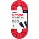 Otimo 25 ft 12/3 Outdoor Extra Heavy Duty Extension Cord - 3 Prong Extension Cord, Red