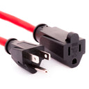 Otimo 50 ft 12/3 Outdoor Extra Heavy Duty Extension Cord - 3 Prong Extension Cord, Red